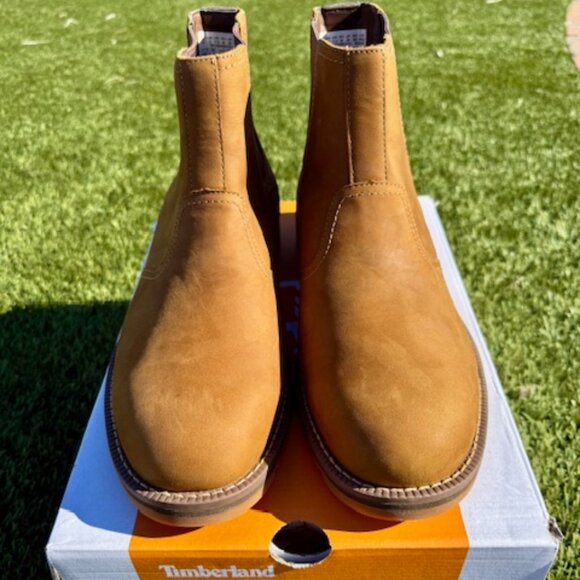 Timberland Men's Larchmont Mid Chelsea Boots, Wheat, Size 12, Including Box - Picture 3 of 10